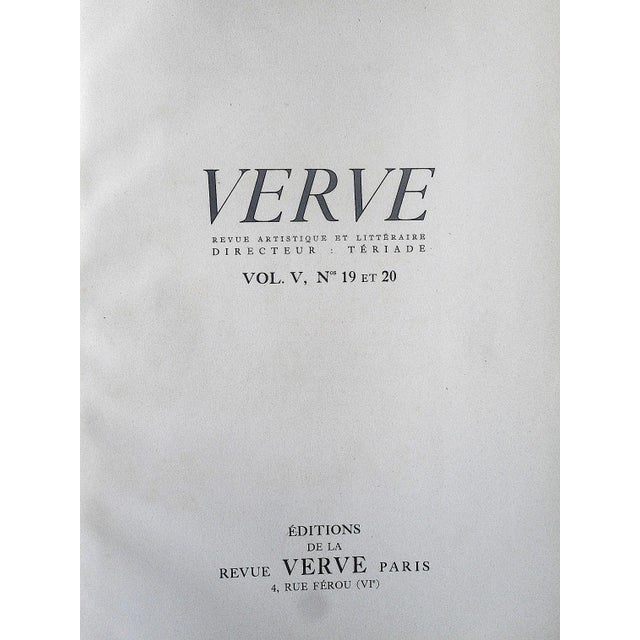 1940s Vintage Mid 20th Century Modernist Ltd. Ed. Lithographs-Picasso-From Verve Art Journal-A Pair For Sale - Image 5 of 7