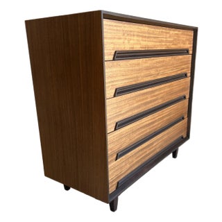 Refinished Mid Century Highboy Dresser by Drexel For Sale
