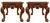 Exceptional three-piece table set, purchased new circa 2003 and exceptionally well preserved. This impressive set includes...