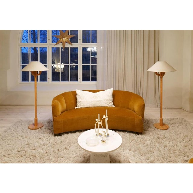 Vintage Scandinavian Sculptural Floor Lamps in Pine, 1970s, Set of 2 For Sale - Image 4 of 18