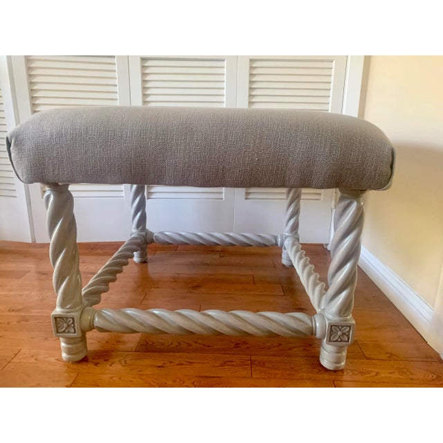 1960s Vintage Mid Century Ottoman For Sale - Image 5 of 6