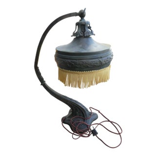 Authentic Art Nouveau Bronze Desk Lamp For Sale