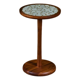 Gordon & Jane Martz 18" Tall Mosaic Coin Tile Side Table For Sale