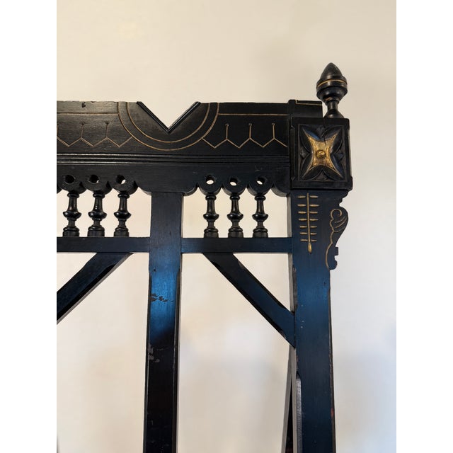 Antique 19th Century Eastlake Ebonized Cherry Studio Easel Aesthetic Movement Portfolio Stand For Sale - Image 16 of 18
