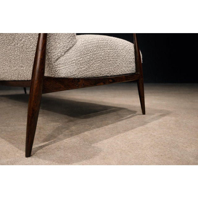 Sofa in Rosewood and Ivory Bouclé by Giuseppe Scapinelli, Brazil, 1950s - Lot 449B For Sale - Image 15 of 15
