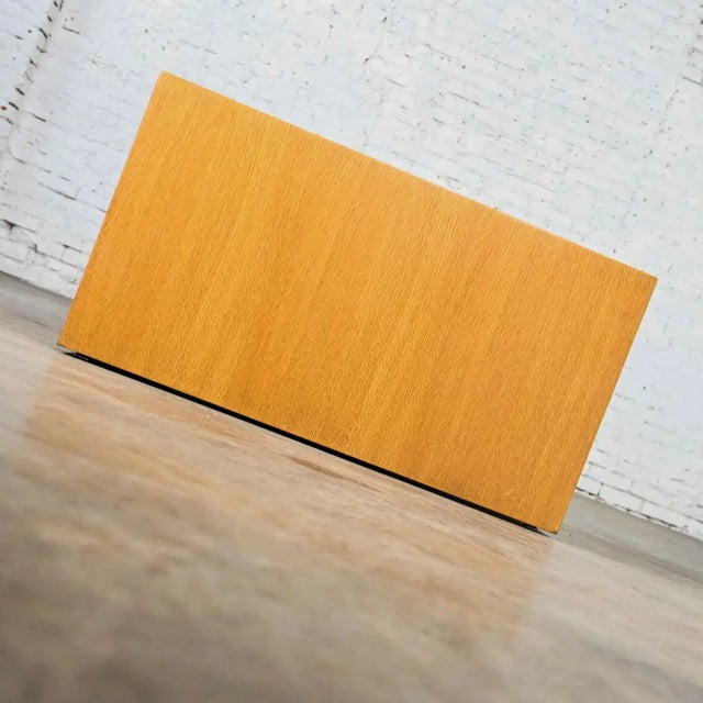Late 20th Century Intrex Furniture Wood Veneer Cube End or Side Table Pedestal Attributed to Paul Mayen For Sale - Image 5 of 12