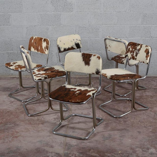 Vintage Ponyhide Chairs, Set of 6 For Sale - Image 5 of 18