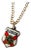 Florida Vintage Fritz Reu Sterling Silver Enamel Charm on New 18 Inch Gold Filled Necklace For Sale