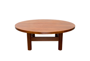 Large Mid-Century Brutalist Solid Teak Coffee Table, 1960s