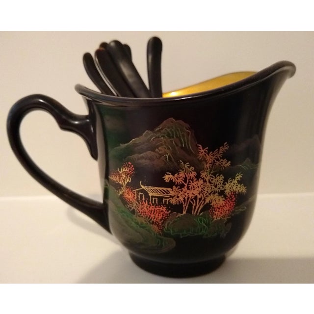 Vintage Far East Lacquer Set For Sale - Image 4 of 13