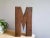 Large Industrial Portuguese Wood Signage Lettering Letter M, 1960s For Sale - Image 9 of 9