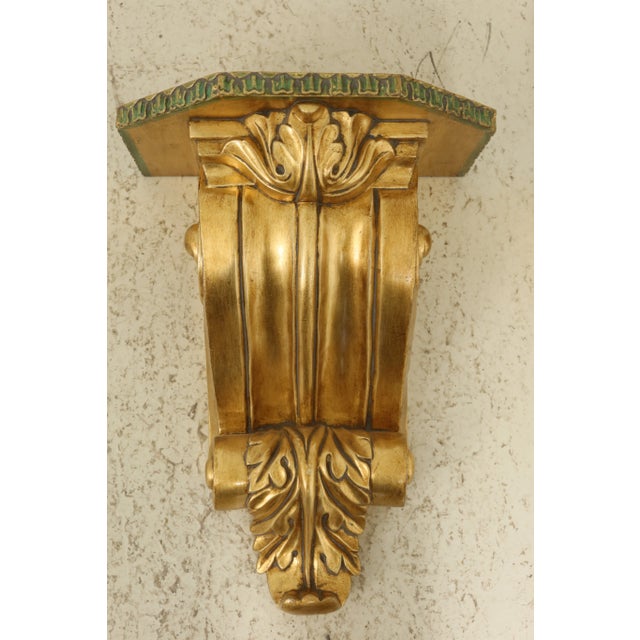 Pair Large Gold Wall Shelf Sconces Chairish
