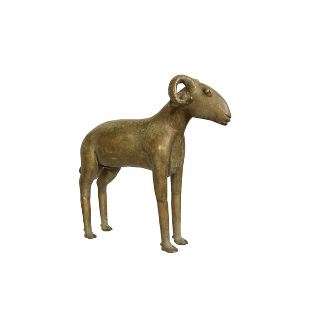 Vintage African Bronze Ram For Sale - Image 12 of 12