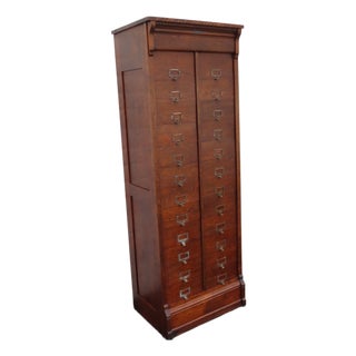 M Ohmers Sons Late 1800s Tall 24 Drawers File Cabinet Cupboard 6641 For Sale