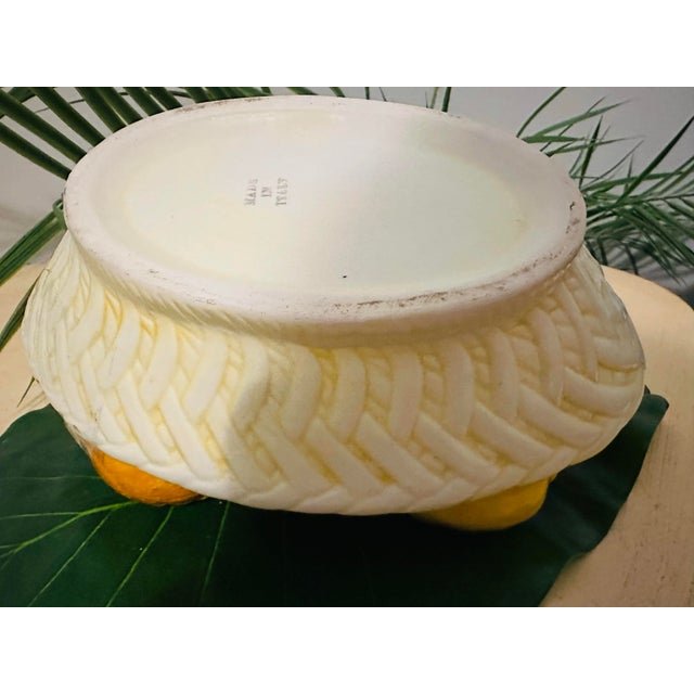 1960s Italian Tromp De L’Oeil Ceramic Fruit Bowl With Orange and Lemons Sign. For Sale - Image 10 of 11