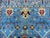 Sky Blue Sky Blue Persian Style Floral Area Rug With Botanical Border, 4'9" X 6'3" For Sale - Image 8 of 14