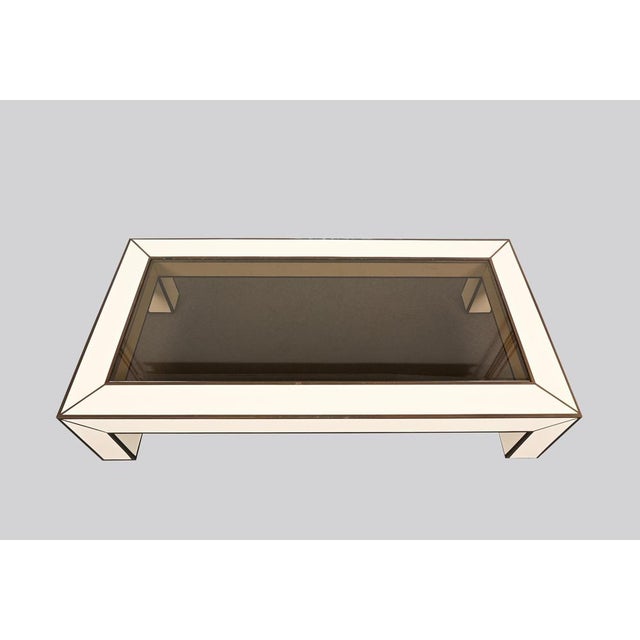 Mid-Century Modern Mid-Century Italian Brass & White Formica Coffee Table, 1970s For Sale - Image 3 of 18