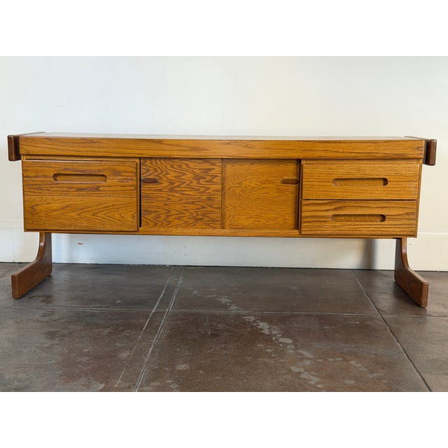 1980's Lou Hodges Oak Credenza for California Design Group. Signed. Great vintage condition, normal wear but very minimal...
