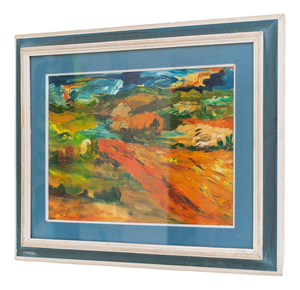 Italian Artist, Landscape Motif, 1960s, Oil Painting, Framed