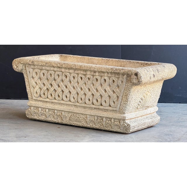 Cotswold Studio Celtic Knot Stone Planters or Troughs - Individually Priced For Sale In Austin - Image 6 of 11