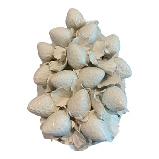 Vintage Italian Blanc De Chine Strawberry Basket For Sale