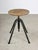 1950s Mid-Century Industrial Italian Black Metal and Plywood Swivel Stool, 1950s For Sale - Image 5 of 12