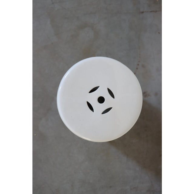 Chinoiserie White Tessellated Garden Stool For Sale - Image 3 of 6