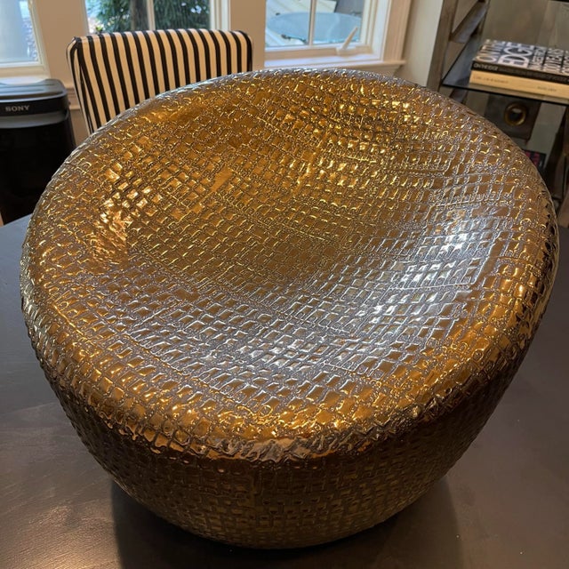 1980s Modern Ceramic Textured Stool, Two Available For Sale In Providence - Image 6 of 11
