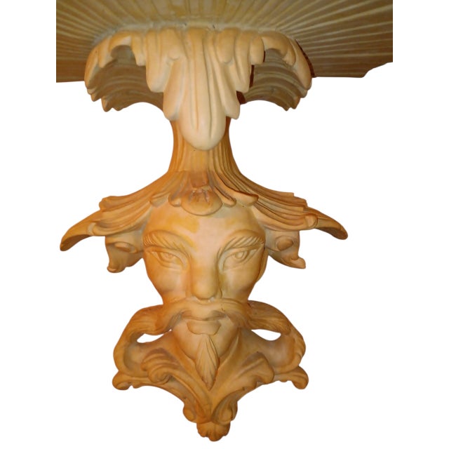 Transform Your Walls Into a Gallery of Classical Artistry With This Striking Pair of Vintage Baroque-Style Architectural Wall Sconces. For Sale - Image 4 of 9