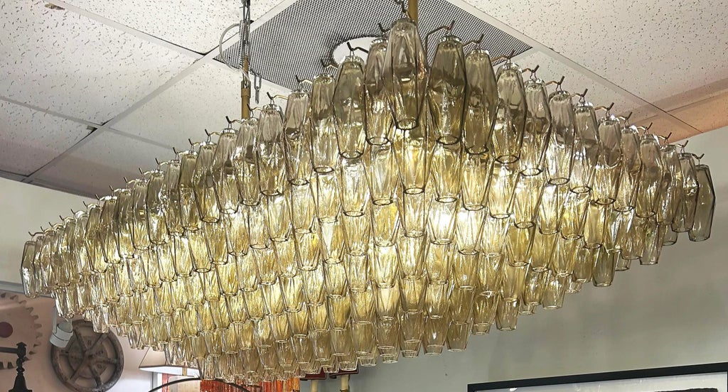 Restoration Hardware Luminaire Chiara Chandelier Brass, Smoked 