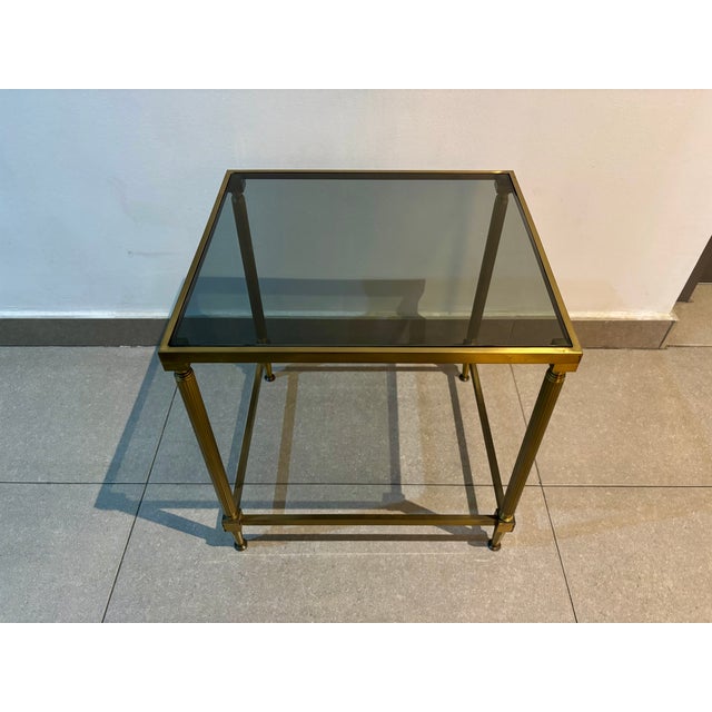 Gold Nesting Side Tables, 1950s, Set of 3 For Sale - Image 8 of 18