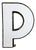 Large Vintage Illuminated Advertising Letter P, 1960s For Sale