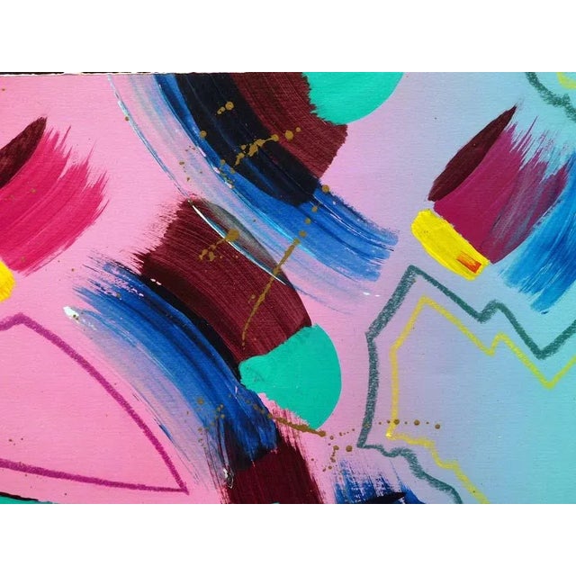 Original Acrylic Painting on Paper Hand signed by the artist Size: 25" x 38" Circa: 1980s Condition is Excellent. 100...