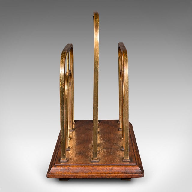 Early 20th Century 1910's Antique Chairside Newspaper Rack For Sale - Image 5 of 9