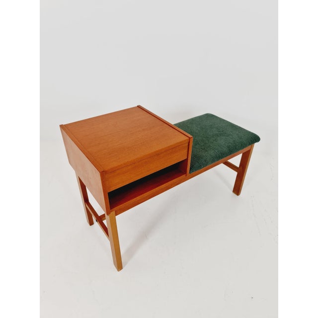 Danish Teak Hallway Telephone Table by Jörgen Maahr / Otto Nielsen, 1960s For Sale - Image 4 of 11