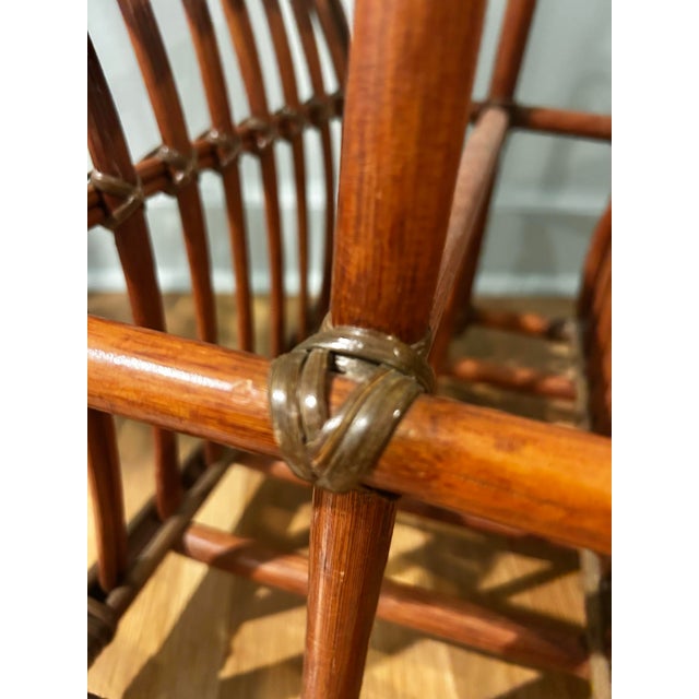 Vintage Rattan Magazine Rack For Sale In New Orleans - Image 6 of 8