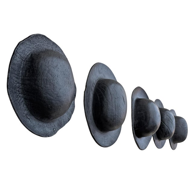 19th Century Set of Five 19th Century French Leather Miner's Hats For Sale - Image 5 of 17
