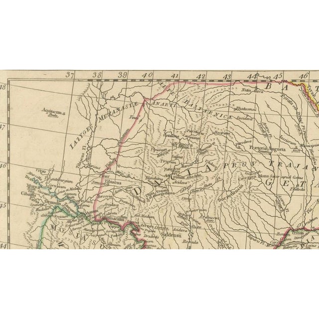 Black Antique Eastern Roman World Map, 1818 For Sale - Image 8 of 9