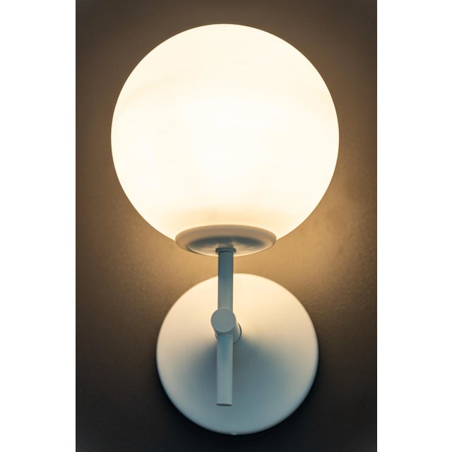 1960s Opal Glass Wall Light Sconces from Temde, Switzerland, 1960s, Set of 2 For Sale - Image 5 of 7