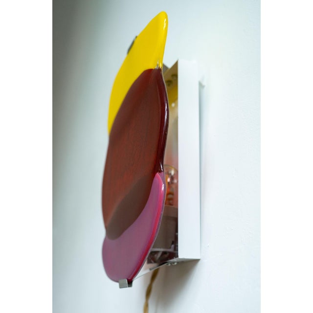 Glass Handcrafted Glass Wall Light by Olga Meyzinger For Sale - Image 7 of 9