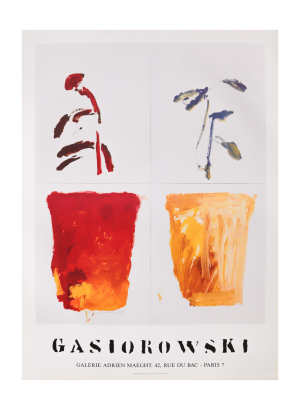 1999 French Exhibition Poster Gerard Gasiorowski Pots De Fleurs 171-172