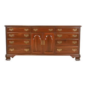 Ethan Allen Georgian Solid Cherry Wood Dresser or Credenza