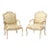 Paint Decorated French Louis XV Style Armchairs - A Pair For Sale