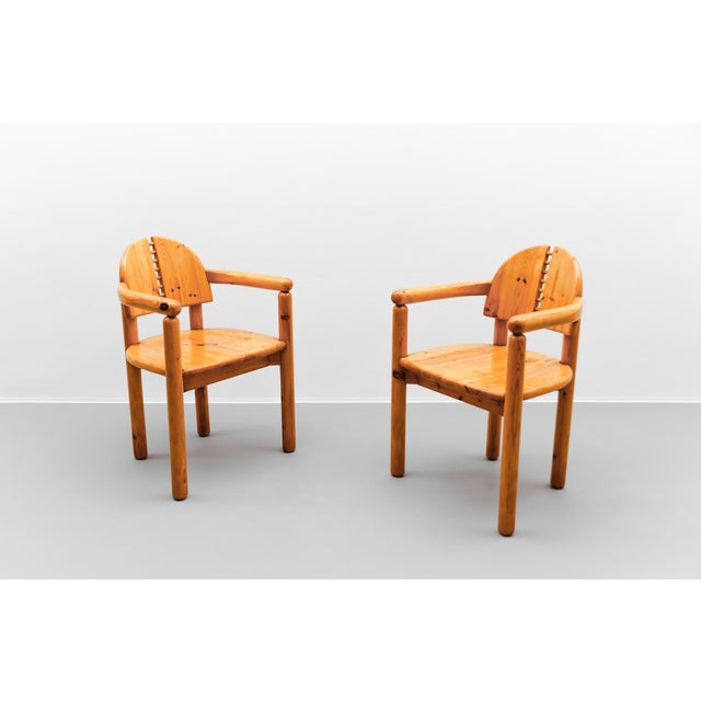 Mid-Century Modern Set of Danish Dining Chairs in Pine with Movable Backs attributed to Rainer Daumiller, 1970s For Sale - Image 3 of 16