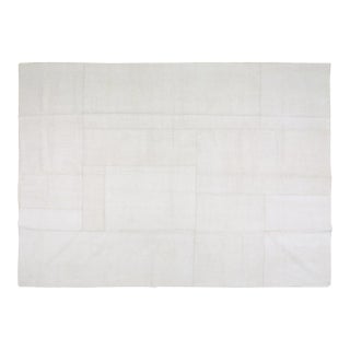 Handmade Vintage Turkish Patchwork Hemp Flatweave Kilim Rug, 10'x14' For Sale