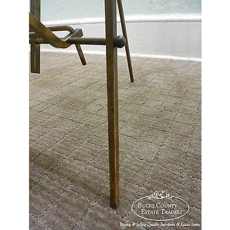 1960s Mid Century Vintage Italian Brass Folding Collapsible Easel Magazine Stand For Sale - Image 5 of 13