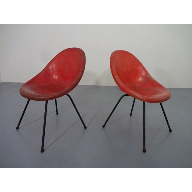 1960s French Fiberglass Side Chairs, 1960s, Set of 2 For Sale - Image 5 of 17