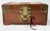 Vintage Asian Wood and Brass Jewelry Box With Bar Lock For Sale - Image 4 of 11