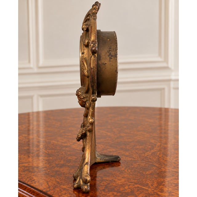 Westclox Antique Westclox Cherub Mantel Clock — Jules E. Roiné Design — 1906 Patent/Casting No. 421 For Sale - Image 4 of 5