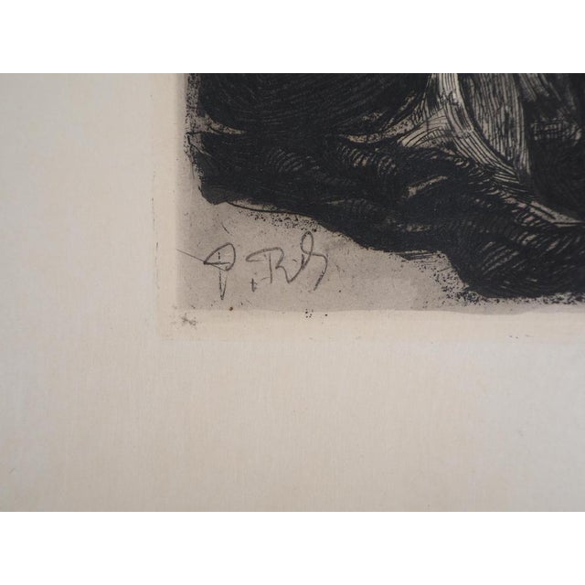 Paul Renouard, Knight at Rest, 1893, Original Etching For Sale - Image 3 of 6